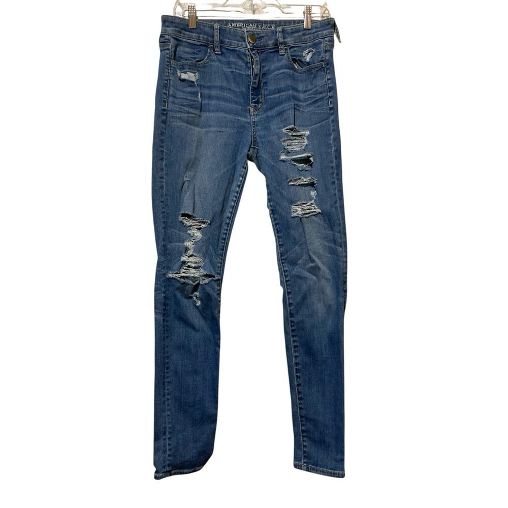 American Eagle Womens Size 10 High Rise Jeggings Next Level Stretch‎ 32x29